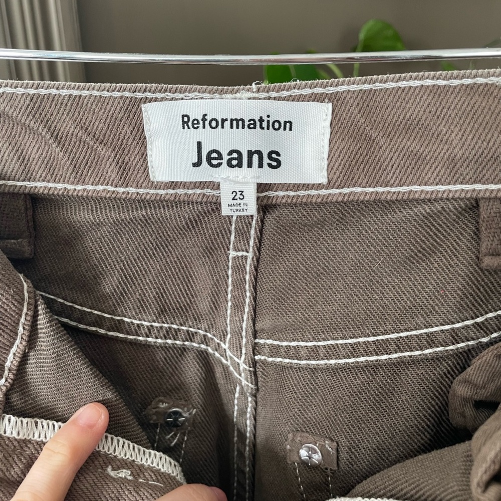 Reformation Cowboy High Rise Wide Leg Jeans